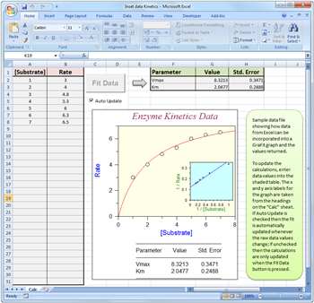 Using Automation to pass data from Microsoft Excel to GraFit